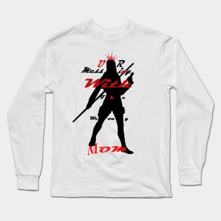 Super mom black widow style Long Sleeve T-Shirt